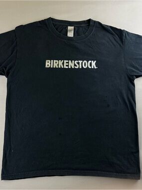 Gildan Black Tee with White Birkenstock Logo